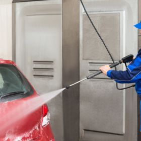 Pressure Washer Hose, 100FT, Kink Free 3/8'-φ14.8 Male, 3/8'-φ15 Female For Most Brand Pressure Washers, 4.9'' Bending Radius, 4800 PSI Heavy Dut