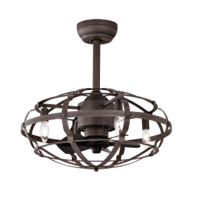 Best Sells Modern Enclosed Ceiling Fan Indoor With Remote Control And Bladeless Rust Red Industrial Ceiling Fan Light Kit