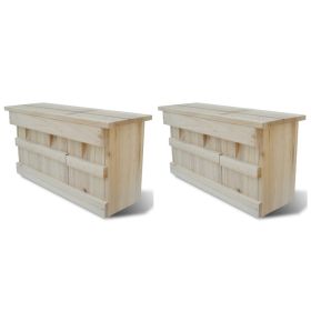 Sparrow Houses 2 pcs Wood 17.3"x6.1"x8.5"