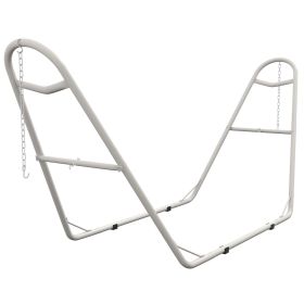 Outsunny Hammock Stand for 2 Person, Portable Adjustable Steel Frame Hammock Stand with Weather Resistant Finish, for 9-14ft Hammocks, 10.3'