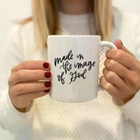 1pc Bible verse coffee mug | Christian coffee cup | Made in the image of God | Christian gifts