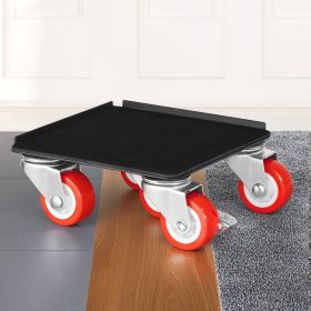 Furniture Dolly Heavy Duty Furniture Mover With 5 Wheels 1200 Lbs Capacity (Option: Black)