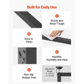 Table Legs, 29.1" H X 17.7" W Square Steel Furniture Legs, Modular Design, Easy Assembly, 2204 Lbs Max Load Heavy Duty, For Home Office Desk, Wor (Option: Black)