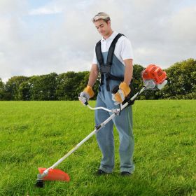 String Trimmer, 42.7CC 2-Stroke, Gas Powered Weed Wacker, 16.9' Cordless Grass Trimmer, Multi-Functional Lawn Edger With Shoulder Strap & 3T Blad (Option: Multicolor)