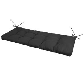 1Pc Bench Seat Cushion For Indoor Outdoor Furniture Water-Resistant Or Non-Water-Resistant Options 8CM Or 10CM 51.18 X 19.68IN For Garden Patio B (Option: Normal 8CM Black)