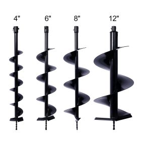 Auger Drill Bit For Planting Hole, Bulb Bedding Digging Post Hole Planting Tool For 3-4  Shaft Auger,Hole Digger Replacement Auger Bits Earth Aug (Option: Black)