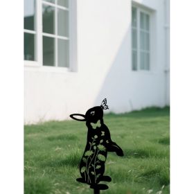Vintage Rabbit Garden Statues For Outdoor Decor - Spring Bunny Sculpture (Option: Gardening decoration)
