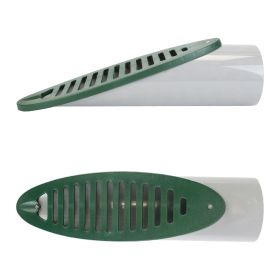 1Pc 4Inch Green Angled Yard Drainage Pipe With Sloped Grate Yard Drain Emitter For Sump Discharge Downspout Extensions Inlet Outlet Yard Drain Co (Option: Green-1Pc)