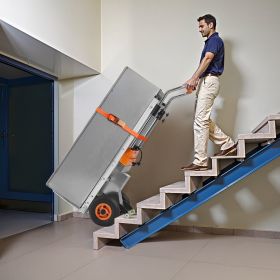 Electric Stair Climbing Dolly 440lbs Electric Stair Climbing Hand Trucks (Option: Silver)