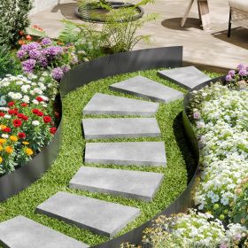 Steel Landscape Edging 3 Packs 40 X 6 In Rust-Resistant Garden Edging Border (Option: Black)