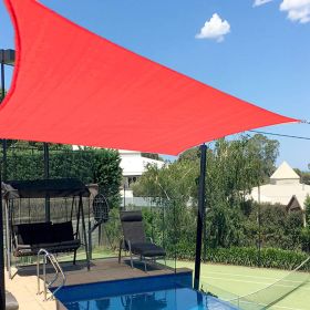 Prohibited From Sale On Amazon XISHAN 7'X13' Scarlet And Light Grey HDPE Sunshade Sail, 160 Grams (Option: 7X13ft-Scarlet)