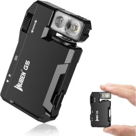 BLACK G5 Rechargeable EDC Flashlight, Mini Flat Bright Small Flashlight 400 Lumens Dual Light Source LED Flashlight With RGB, Magnetic Mini Brigh (Option: Default)