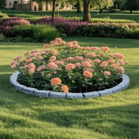 Fake Stone Landscape Edging 46.2 X 2.2 In Garden Lawn Edging Border For Walkway (Option: Grey)