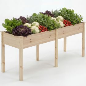 A Legged Elevated Flower Pot, An Outdoor Planting Box With Padding, Used For Growing Herbs, Flowers And Vegetables (Option: Wood48x24IN)