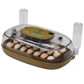 24 Egg Incubator With Automatic Egg Turning, 110V Digital Poultry Hatcher With LED Egg Candler, Temperature & Humidity Control, Auto Water Adding (Option: defaulttitle)