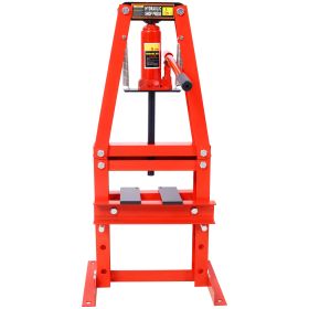 Hydraulic Power Units, 6-Ton Benchtop Hydraulic A-Frame Shop Press With Press Plates, Hydraulic 6 Ton Garage Floor Adjustable Shop Press With Pla (Option: Red)