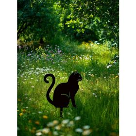 1pc Rusty Cute Cat Home Garden Stake Decoration - Cute Cat Garden Decor (Option: Look at the picture)