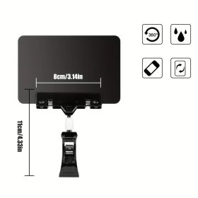 15-Piece Plastic Blackboard Sign With Clips, Rotating And Adjustable Display Stand, Foldable And Durable Blackboard, Suitable For Retail Stores, (Option: Black)