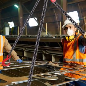 3/8' X 6' Chain Sling 2 Legs G80 Lifting Chain With Grab Hooks 11000 Lbs (Option: Multicolor)