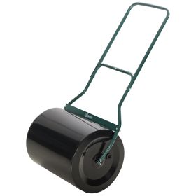 20-Inch Push/Tow Behind Lawn Roller Filled with 16 Gal Water or Sand, Perfect for Flattening Sod in the Garden (Option: Green/Black-620x450x460 mm)