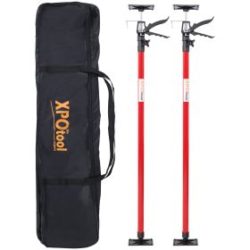 2Pack Adjustable Support Pole,Steel 3rd Hand Support System,Support Rod For Jacks Cargo Bars Drywalls,Cabinet Jacks For Installing Cabinets,Exten (Option: BlackRed)