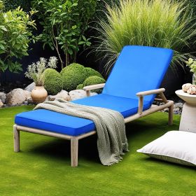 Outdoor Chaise Lounge Chair Cushion With Ties 72 X 21 In Waterproof Thick (Option: Blue)