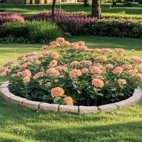 Faux Stone Landscape Edging 46.2 X 2.2 In Garden Lawn Edging Border For Walkway (Option: Brown)