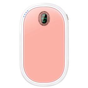 Black-Pink Color Options -- 1Pc Rechargeable Hand Warmer Electric Hand Heater Portable Reusable Pocket Warmer Power Bank With Digital Display 2 L (Color: pink)