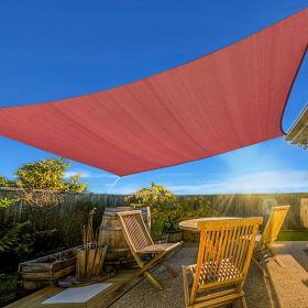 Prohibited From Sale On Amazon XISHAN 12'X16' Turquoise,Dark Grey,Light Grey,Rust Red,Scarlet,Sand,Beige HDPE Sunshade Sail, 160 Grams (Option: 12X16ft-Rust Red)