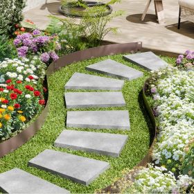 Steel Landscape Edging 5 Packs 39 X 5in Rust-Resistant Edging Border Brown (Option: Brown)