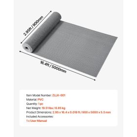 Drainage Mat, 3 X 16.4 Ft, PVC Non Slip Commercial Floor Mat, Wet Area Water Drain Splash Matting Hollow Doormat Roll, For Outdoor Indoor Restaur (Option: Black)