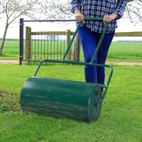 【Replace 53657880】Oshion 24in Lawn Roller Iron Cylindrical Garden North America Black (Option: 78709249)