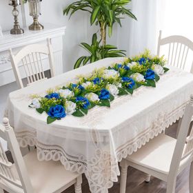Flower Balls For Wedding Centerpieces Fake Flower Arrangement Blue + White 10PCS (Option: Multicolor)