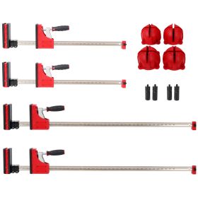 12PCS Parallel Clamp Kits, 24   Clmap 2pcs  40  Clmap  2pcs  Bench Dogs   4pcs  Framing Blocks 4pcs,for Woodworker Tools,DIY (Option: Red)