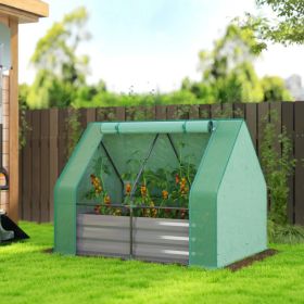 Garden Bed with Mini Greenhouse (Option: 29299605)