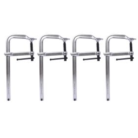 Bar Clamps Set, Drop Forged Steel Bar Clamps, Steel F Clamps For Welding, Woodworking, Metal Working, DIY And Crafts,12 Inch X 4-3 4 Inch Throat, (Option: Silver)