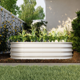 4x2x1ft Raised Garden Bed Kit, Galvanized Planter Raised Garden Beds For Outdoor For Vegetables,Flowers &Herbs, Heavy Duty, Rust-Resistant, Easy (Color: Silver)