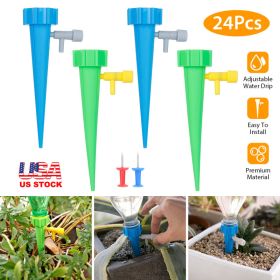 Plant Watering Spikes Self Watering Devices Automatic Plant Waterer With Slow Release Control Valve For Outdoor Indoor Plant (Option: 1Set Overall 24Pcs)