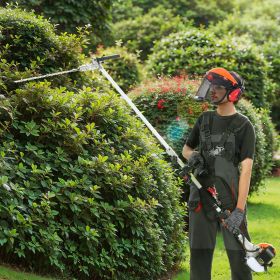 43CC 6-in-1 Multi-Functional Trimming Tools, Gas Hedge Trimmer, Weed Eater, String Trimmer, Brush Cutter, Edger, Pole Saw Chainsaw Pruner With Ex (Option: Multicolor)