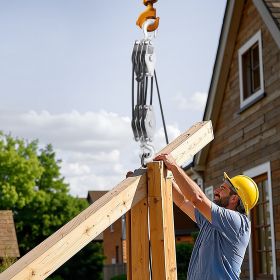 4400 Lbs Rope Hoist Pulley System Block And Tackle 5:1 Lifting Ratio 100 Ft Rope (Option: Multicolor)