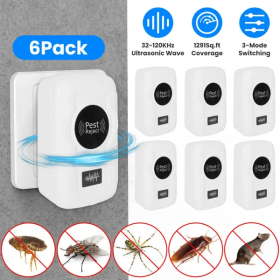 6-Pack Ultrasonic Insect Repellent - Dual Sound-Wave Tech (Option: 6Pcs)