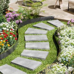 Steel Landscape Edging 5 Packs 39x5in Rust-Resistant Edging Border Black (Option: Black)