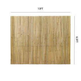 Bamboo Privacy Fence Roll 6.5FTx 13FT, Natural Bamboo Slat Screening Panels For Outdoor Garden, Yard, Patio, Balcony Privacy Screen Self-pickup O (Option: Default)