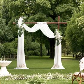 Artificial Wedding Arch Flowers Kit (Pack Of 3) With 21Ft Wedding Arch Draping Fabric,Arch Flowers For Wedding Ceremony And Reception Backdrop We (Option: Multicolor)