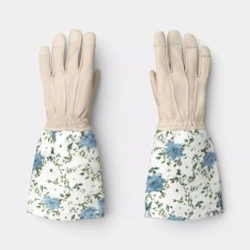 Duck Canvas Long Cuff Pruning Gloves (Option: ScribbleFloral)