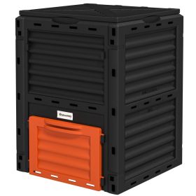 Garden Compost Bin 80 Gallon Outdoor Large Capacity Composter Fast Create Fertile Soil Aerating Box, Orange (Option: Orange-610x140x825 mm)
