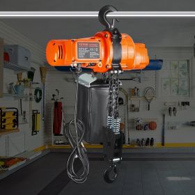 Electric Chain Hoist Single Phase Crane Hoist 2200 Lbs Load 10 Ft Lifting (Option: Orange)