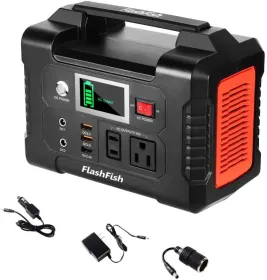 200W Portable Power Station, FlashFish 40800mAh Solar Generator With 110V AC Outlet/2 DC Ports/3 USB Ports, Backup Battery Pack Power Supply For (Option: 40800mAhSolarGenerator)