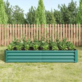Raised Garden Bed Outdoor, 6x3x1ft , Metal Raised Rectangle Planter Beds For Plants, Vegetables, And Flowers (Color: Green)