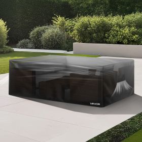 Patio Outdoor Furniture Cover 420D Waterproof Table Chairs Sofa 94x94 Inch (Option: Black)